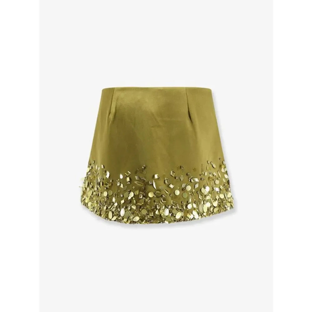 Retrofete Women Mini Skirt With Sequins And Rhinestones